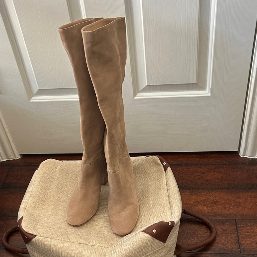 SCHUTZ Taupe Over the Knee Boots